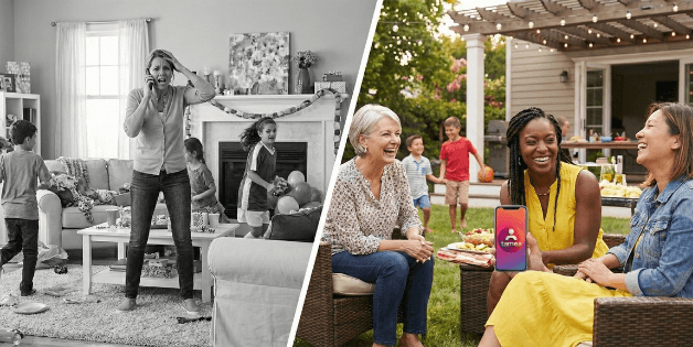 Tamea App mobile interface for booking time slots